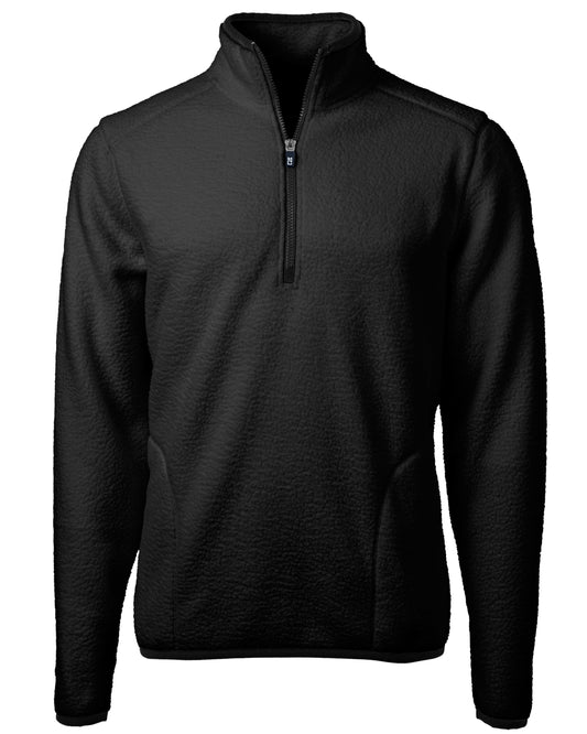 Cutter & Buck Cascade Epic Comfort Recycled Sherpa Fleece Mens Quarter Zip Jacket