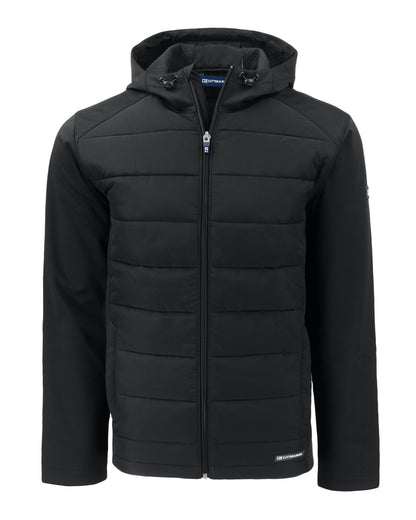 Cutter & Buck Evoke Epic Versatility Recycled Hybrid Softshell Mens Full Zip Hooded Jacket