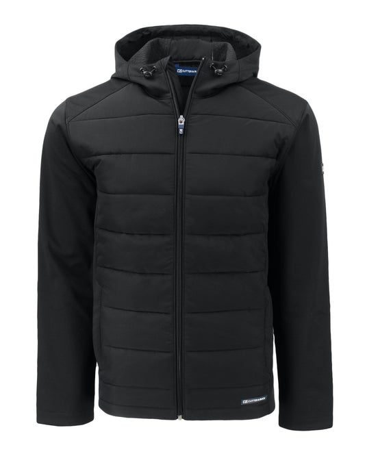 Cutter & Buck Evoke Epic Versatility Recycled Hybrid Softshell Mens Full Zip Hooded Jacket