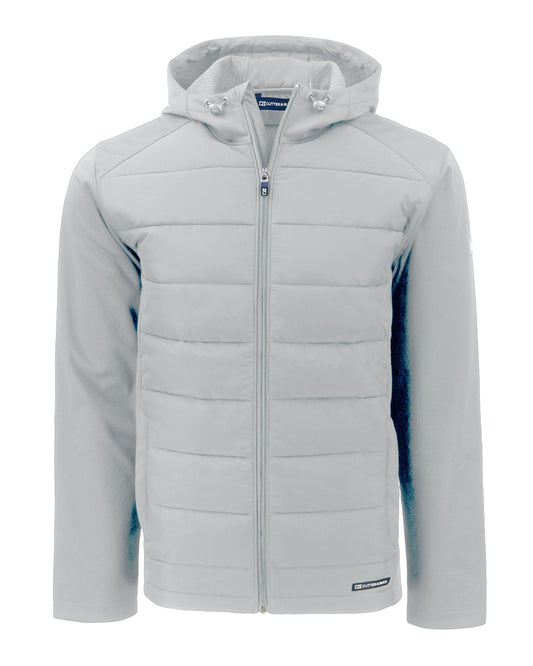 Cutter & Buck Evoke Epic Versatility Recycled Hybrid Softshell Mens Full Zip Hooded Jacket