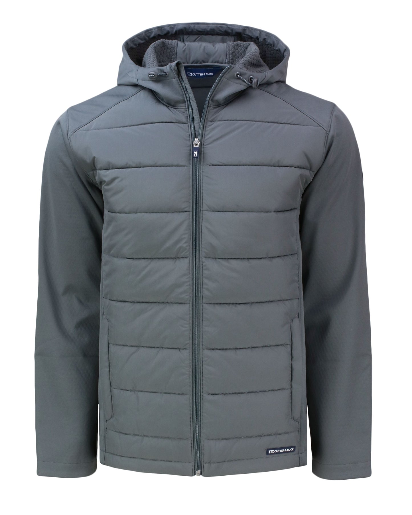 Cutter & Buck Evoke Epic Versatility Recycled Hybrid Softshell Mens Full Zip Hooded Jacket