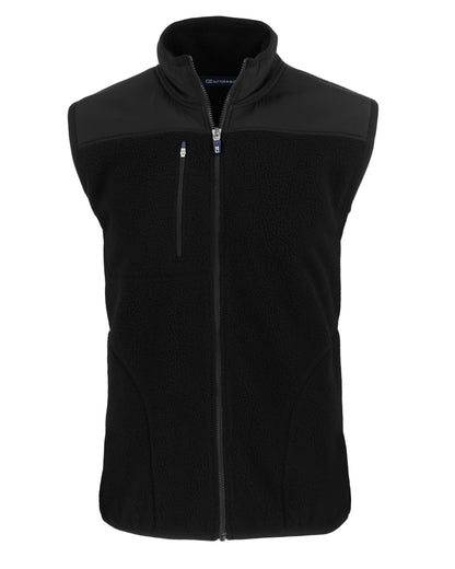 Cutter & Buck Cascade Epic Comfort Recycled Sherpa Fleece Mens Full Zip Vest