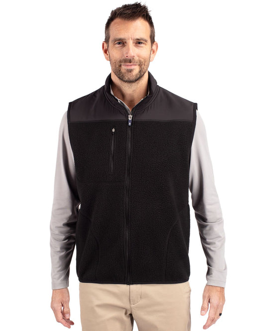 Cutter & Buck Cascade Eco Sherpa Mens Big and Tall Fleece Vest Big & Tall - BCO00084