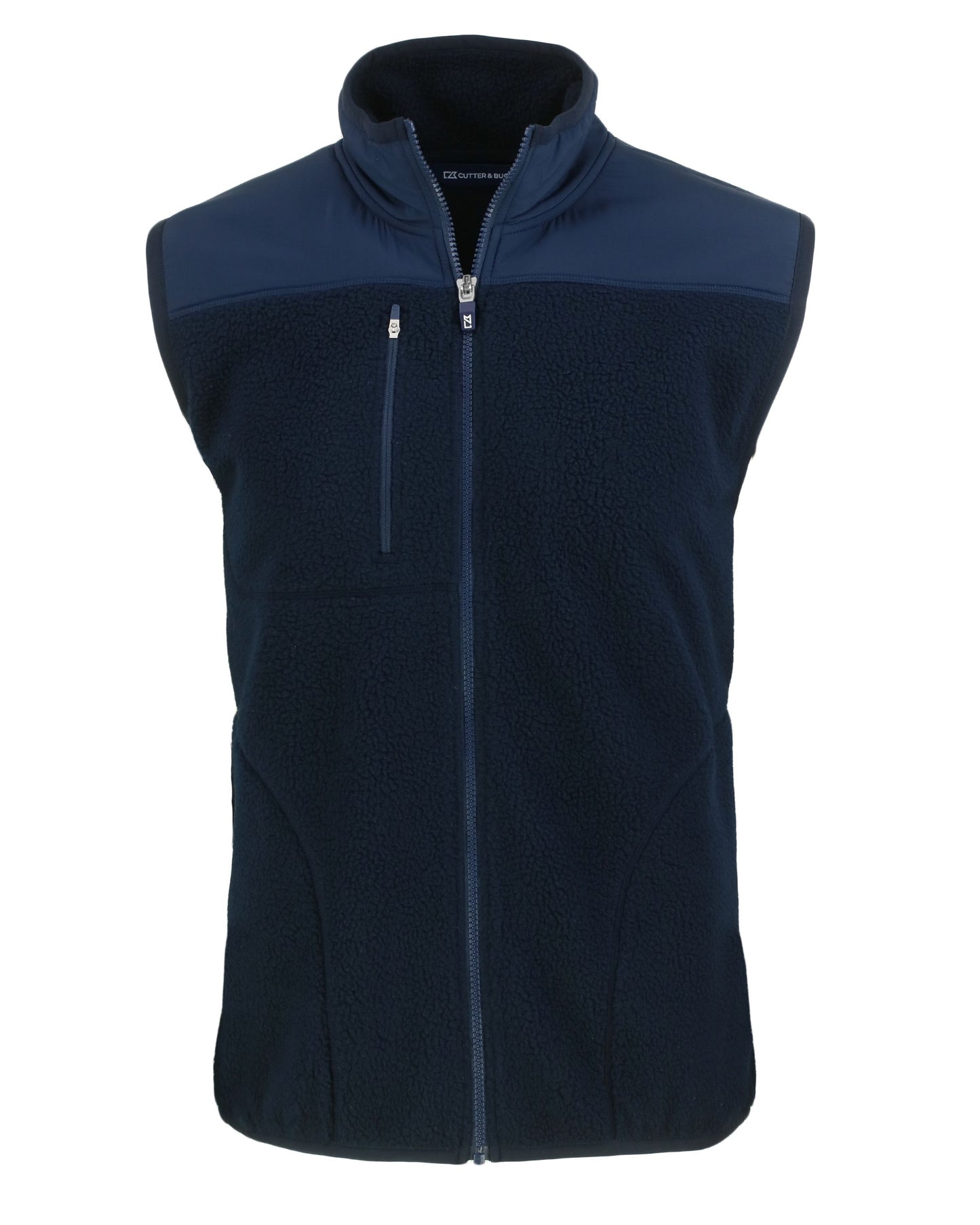 Cutter & Buck Cascade Epic Comfort Recycled Sherpa Fleece Mens Full Zip Vest