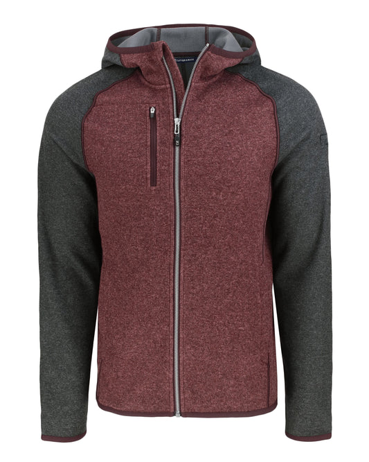 Cutter & Buck Mainsail Sweater-Knit Mens Full Zip Hooded Jacket