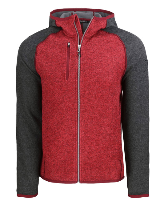 Cutter & Buck Mainsail Sweater-Knit Mens Full Zip Hooded Jacket