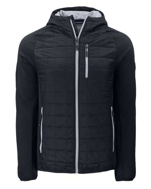 Cutter & Buck Rainier Recycled Insulated Hybrid Puffer Mens Full Zip Jacket