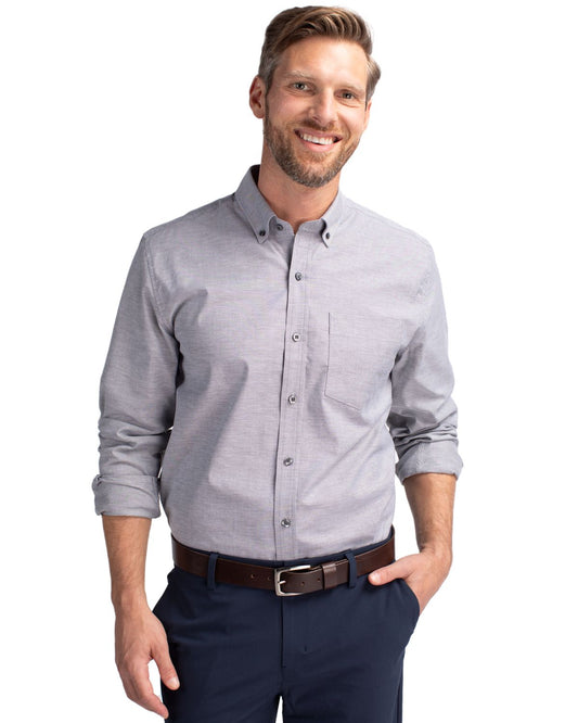 Cutter & Buck Stretch Oxford Mens Big and Tall Long Sleeve Dress Shirt Big & Tall - BCW00138
