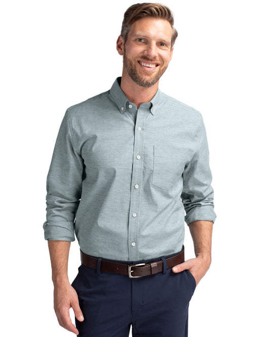 Cutter & Buck Stretch Oxford Mens Long Sleeve Dress Shirt - MCW00138