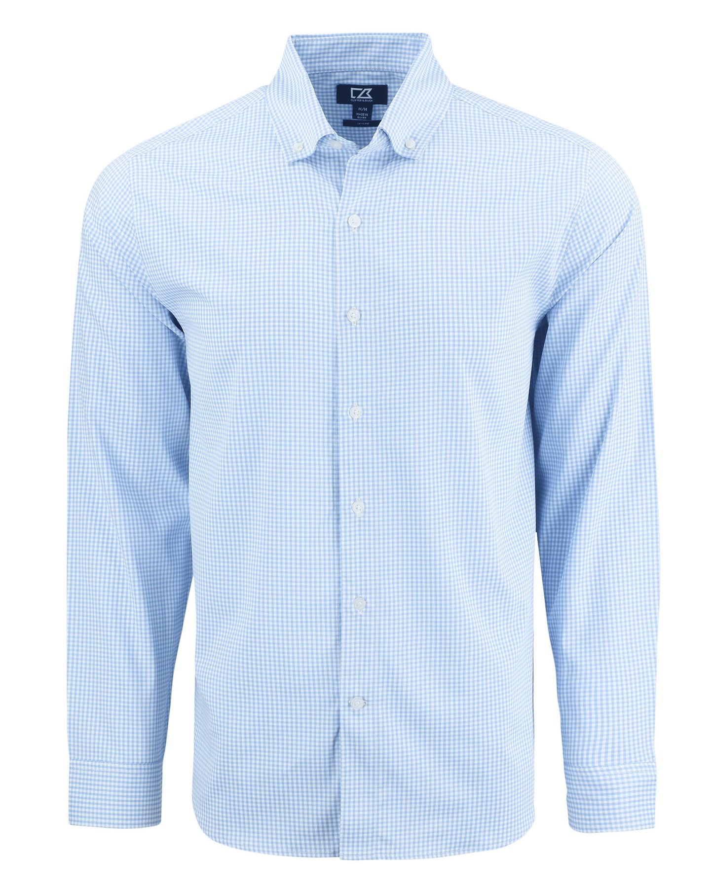 Cutter & Buck Skyline Recycled Gingham Mens Big & Tall Long Sleeve Button Down  Dress Shirt Big & Tall