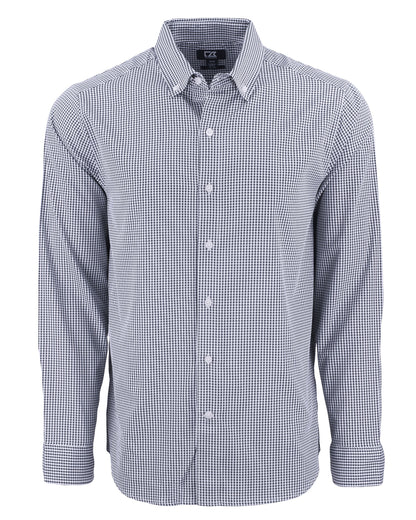 Cutter & Buck Skyline Recycled Gingham Mens Big & Tall Long Sleeve Button Down  Dress Shirt Big & Tall