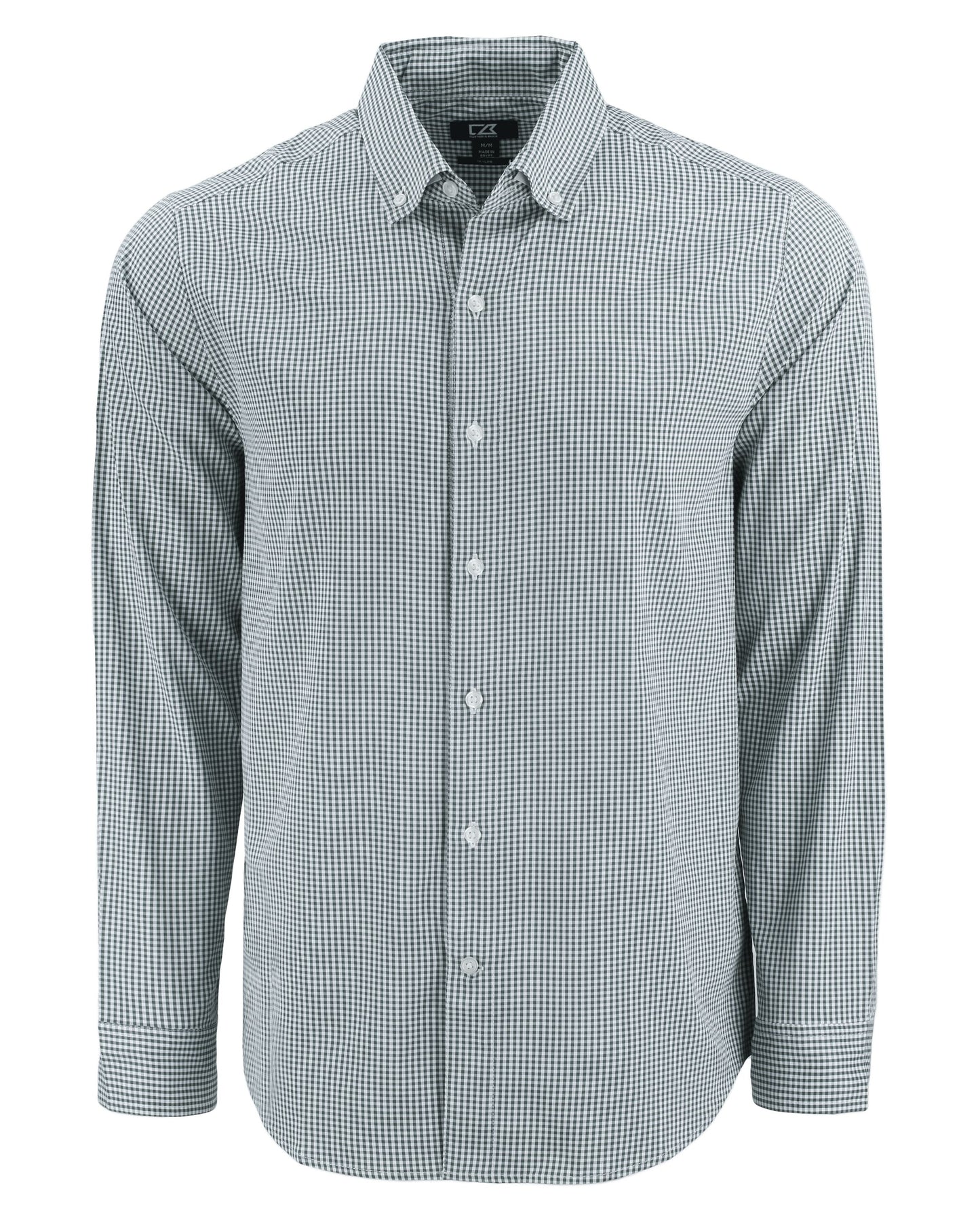 Cutter & Buck Skyline Recycled Gingham Mens Big & Tall Long Sleeve Button Down  Dress Shirt Big & Tall