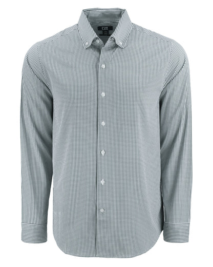 Cutter & Buck Skyline Recycled Gingham Mens Big & Tall Long Sleeve Button Down  Dress Shirt Big & Tall