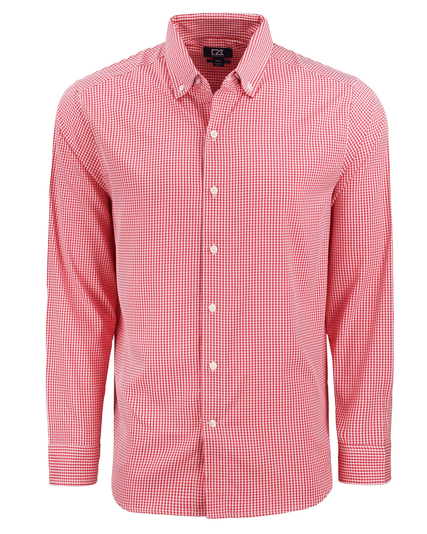 Cutter & Buck Skyline Recycled Gingham Mens Big & Tall Long Sleeve Button Down  Dress Shirt Big & Tall