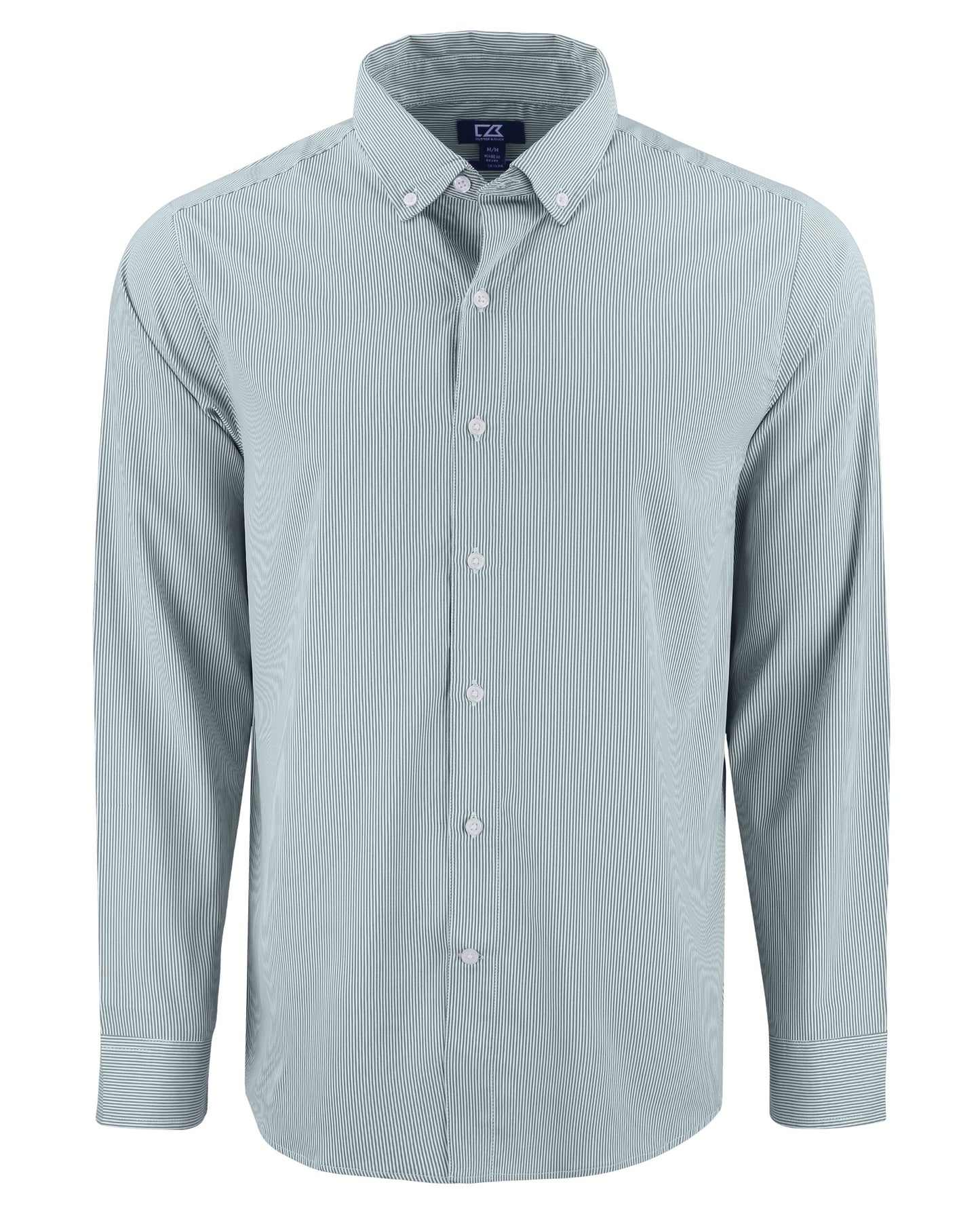Cutter & Buck Skyline Recycled Pinstripe Mens Big & Tall Long Sleeve Button Down  Dress Shirt Big & Tall