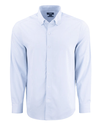 Cutter & Buck Skyline Recycled Pinstripe Mens Big & Tall Long Sleeve Button Down  Dress Shirt Big & Tall