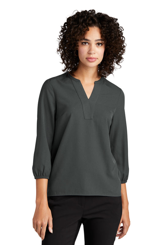 Mercer+Mettle? Women's Stretch Crepe 3/4-Sleeve Blouse