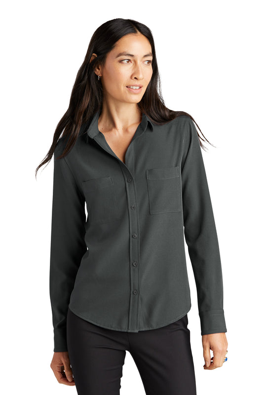 Mercer+Mettle? Women's Stretch Crepe Long Sleeve Camp M