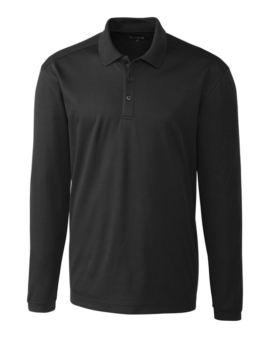 Clique Spin Solution-dyed Performance Pique Mens Long Sleeve Polo