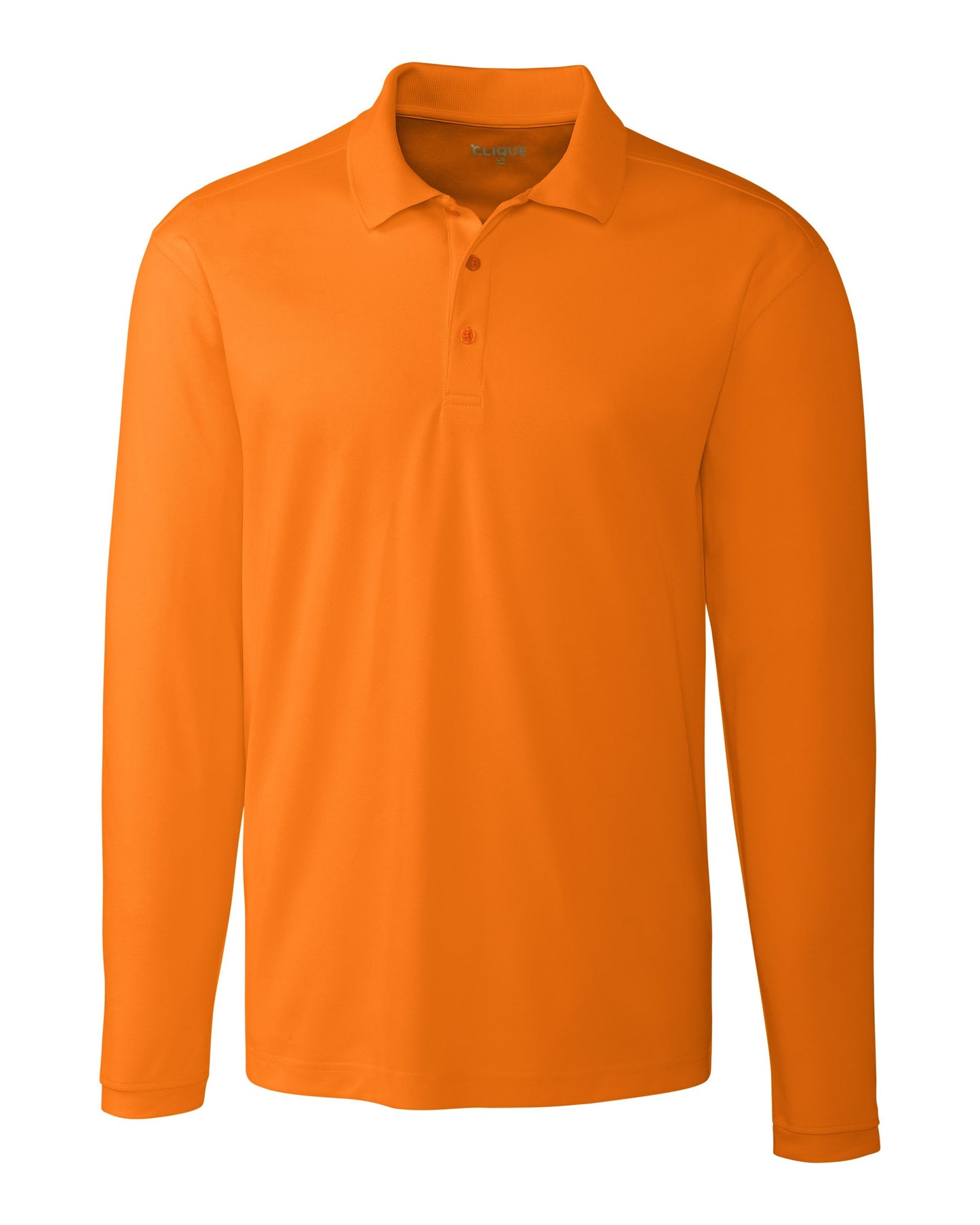 Clique Spin Solution-dyed Performance Pique Mens Long Sleeve Polo