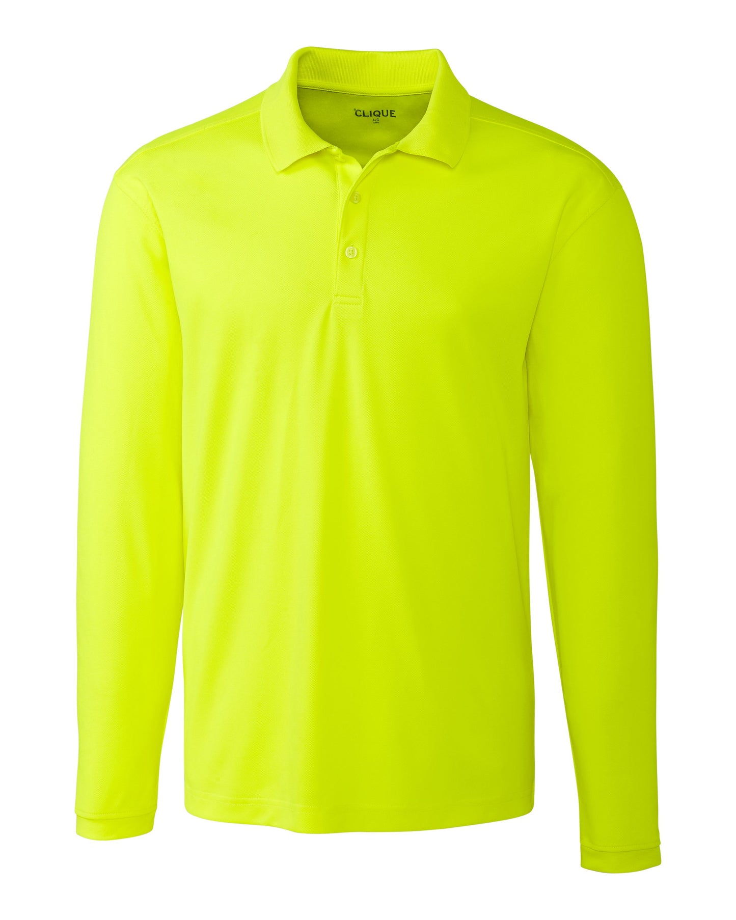 Clique Spin Solution-dyed Performance Pique Mens Long Sleeve Polo