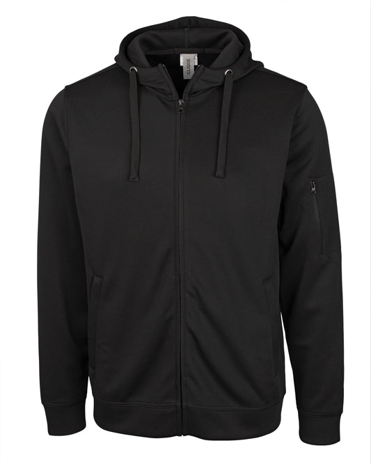 Clique Lift Solution-dyed Performance Unisex Full Zip Hooded Sweatshirt
