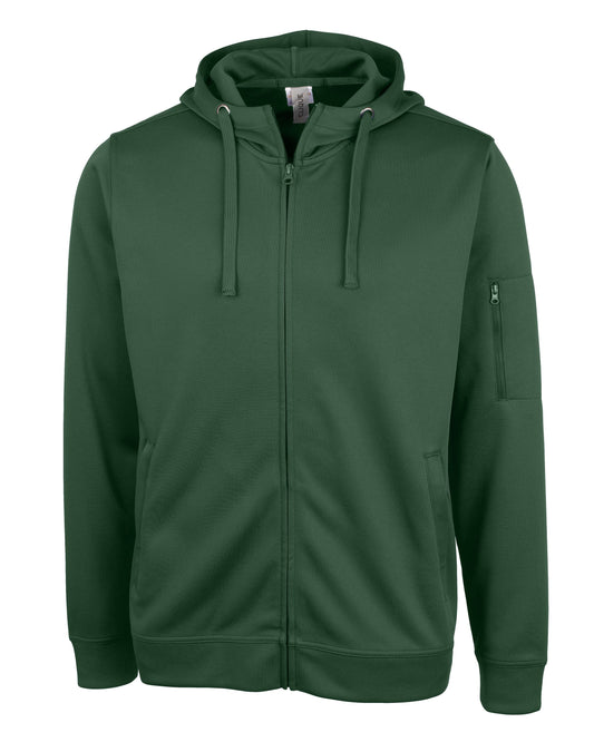 Clique Lift Solution-dyed Performance Unisex Full Zip Hooded Sweatshirt
