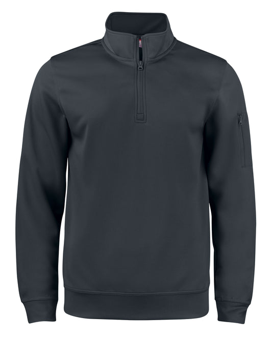 Clique Lift Solution-dyed Performance Unisex Half Zip Sweatshirt
