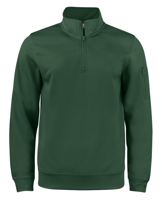 Clique Lift Solution-dyed Performance Unisex Half Zip Sweatshirt