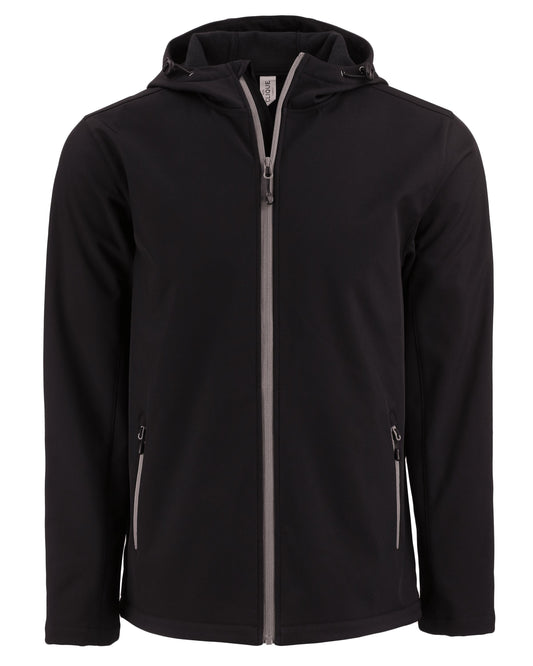 Clique Tempo Recycled Stretch Softshell Mens Full Zip Hooded Jacket