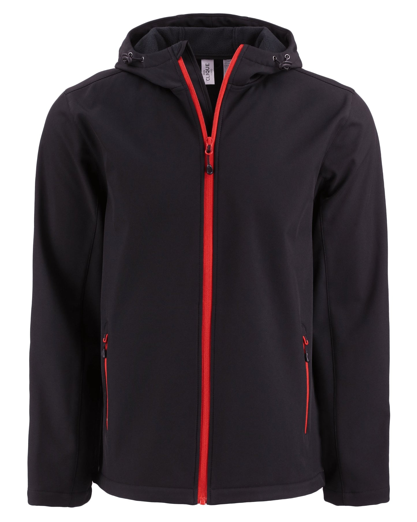 Clique Tempo Recycled Stretch Softshell Mens Full Zip Hooded Jacket