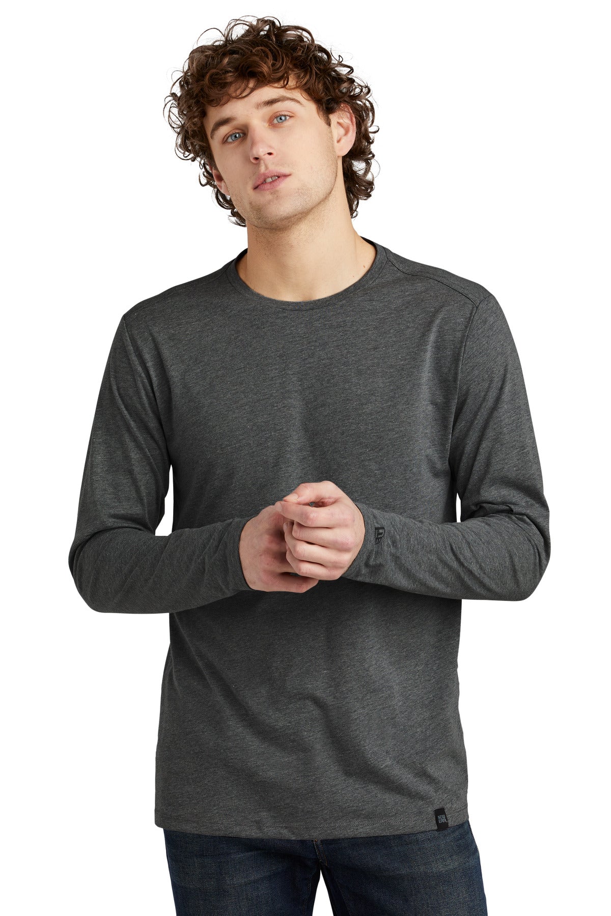 New Era ? Heritage Blend Long Sleeve Crew Tee. NEA102