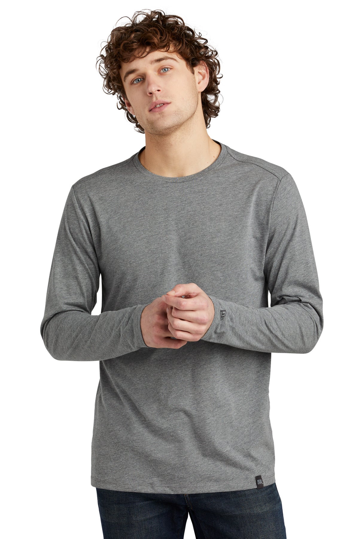 New Era ? Heritage Blend Long Sleeve Crew Tee. NEA102