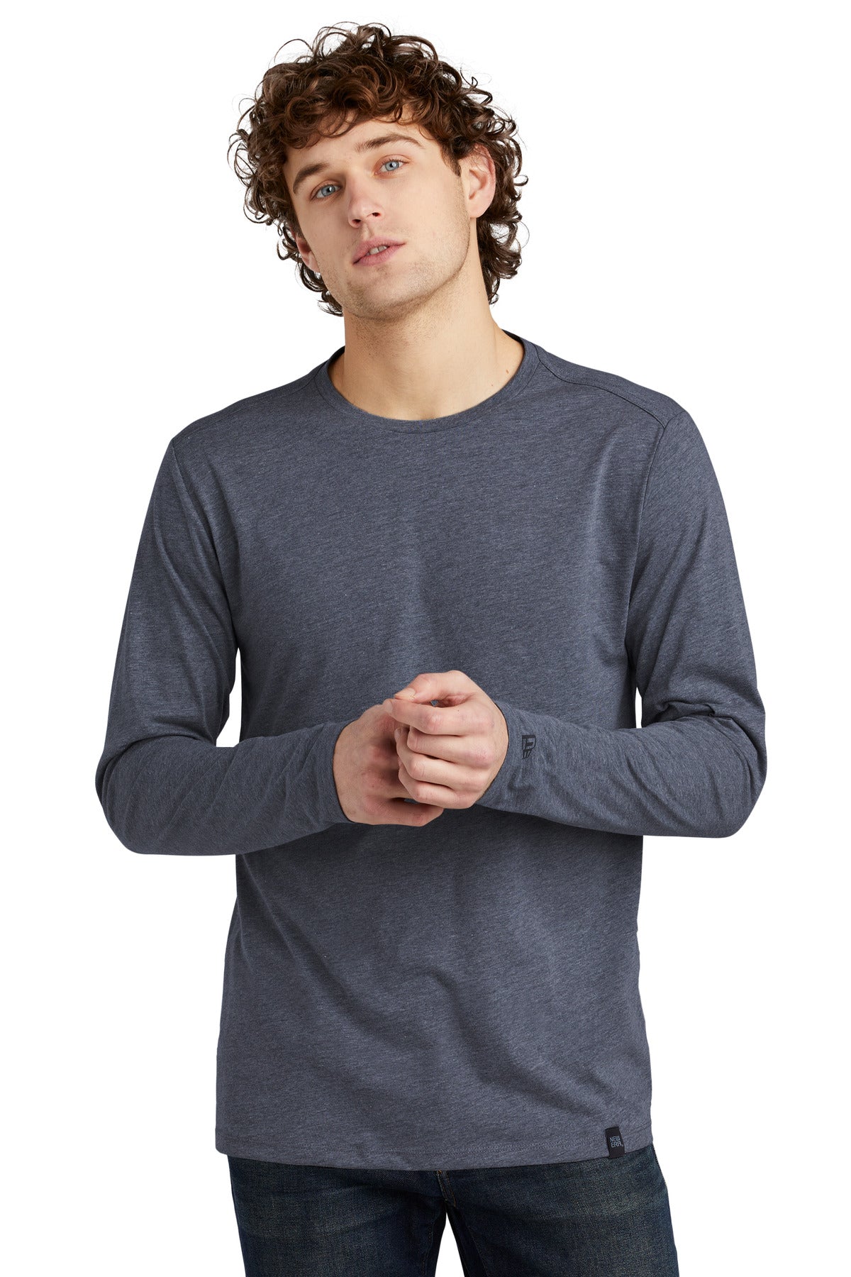 New Era ? Heritage Blend Long Sleeve Crew Tee. NEA102