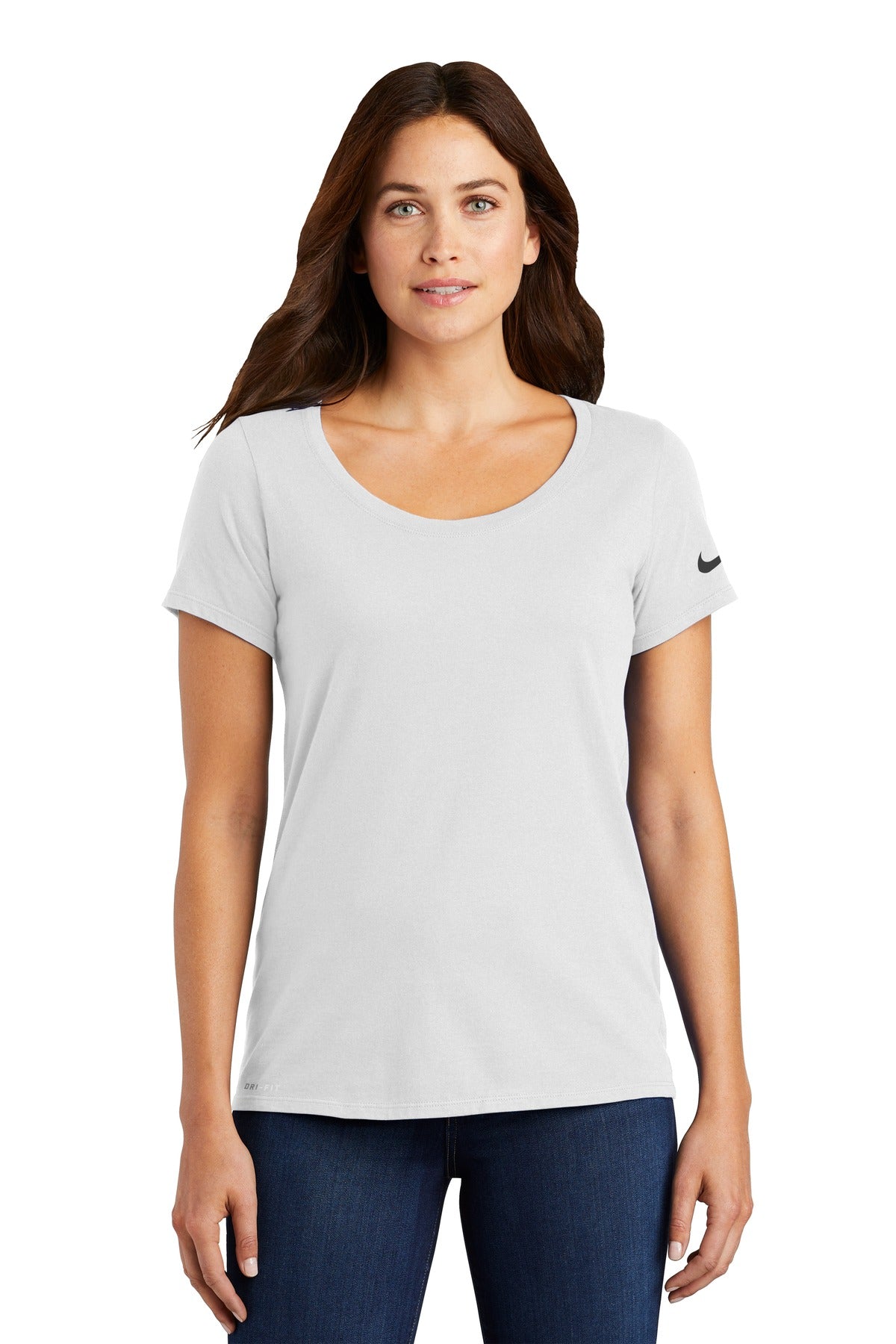 Nike Women's Dri-FIT Cotton/Poly Scoop Neck Tee. NKBQ52
