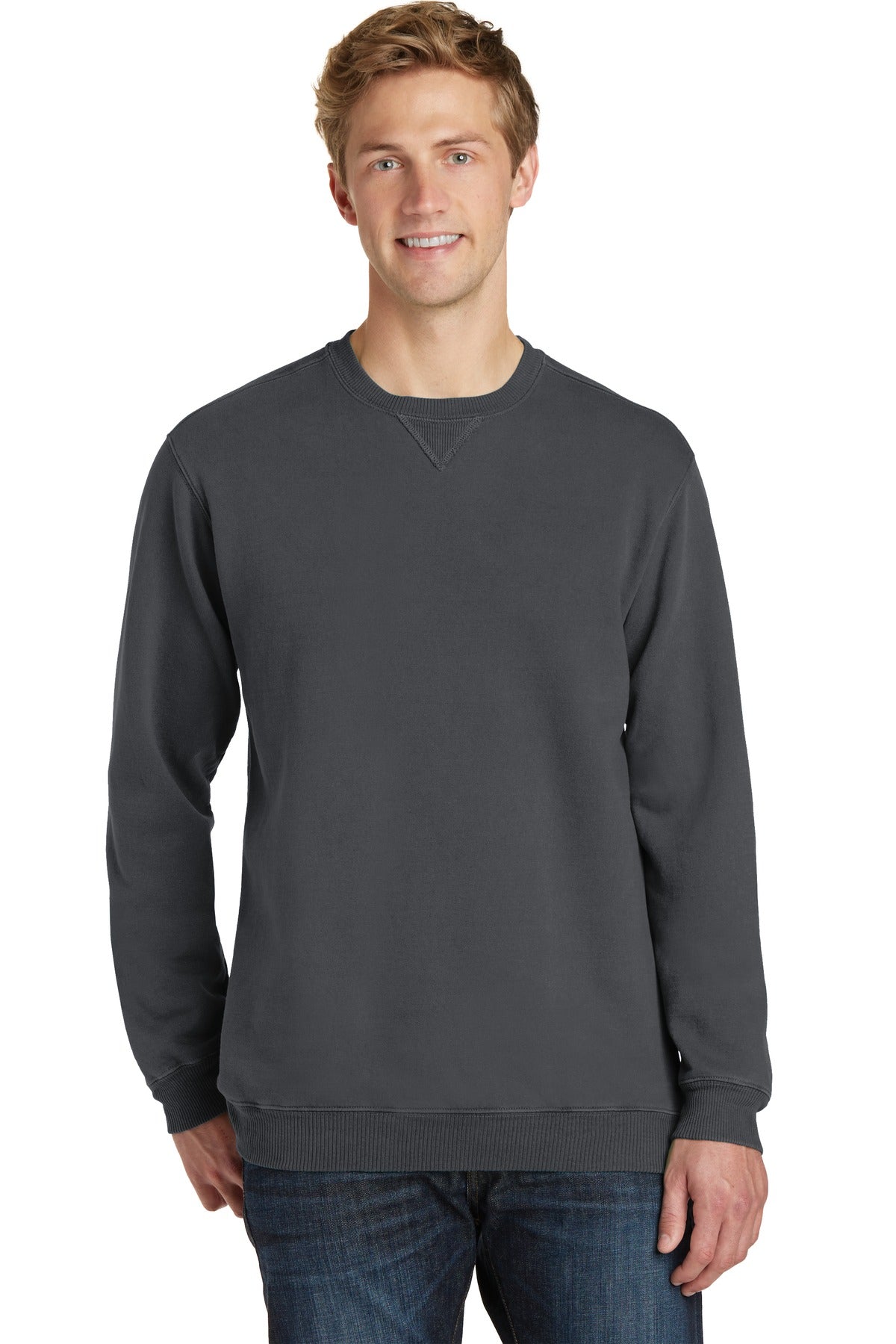 Port & Company? Beach Wash? Garment-Dyed Crewneck Sweat
