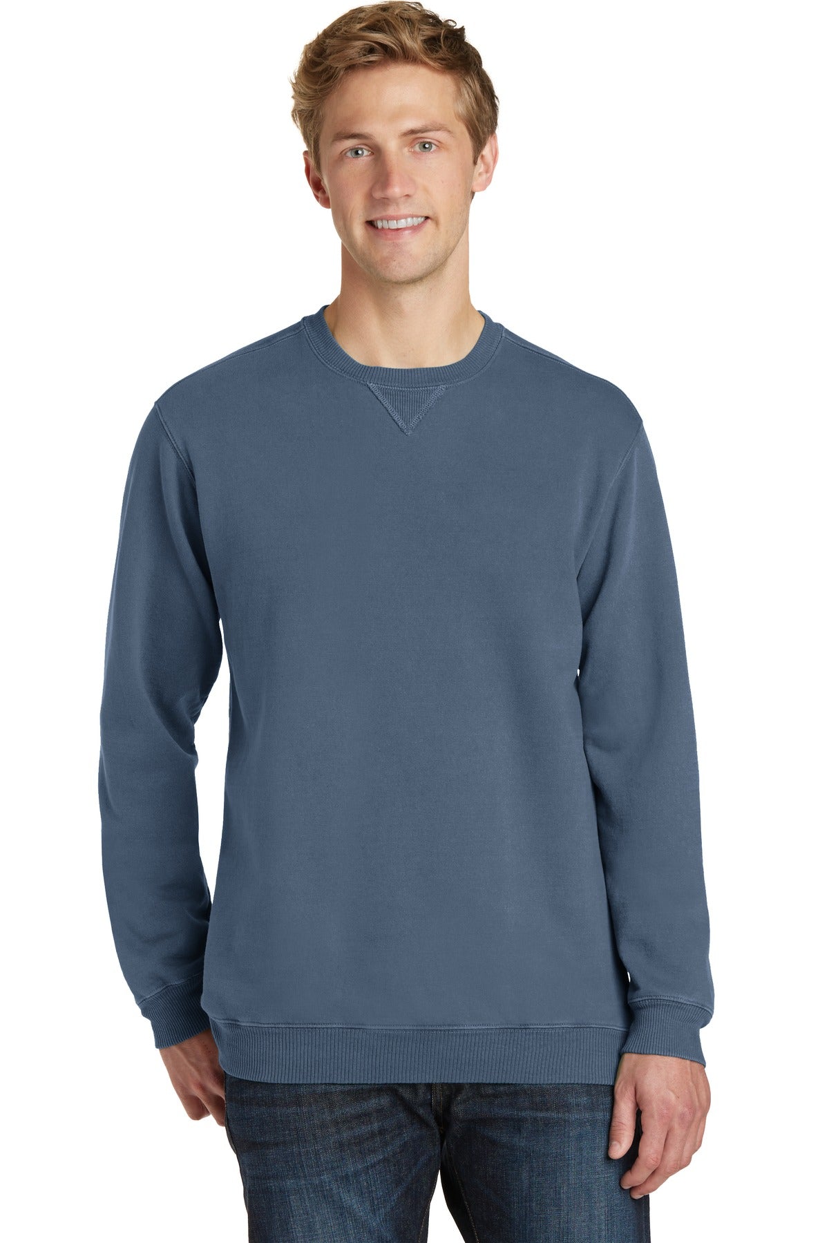 Port & Company? Beach Wash? Garment-Dyed Crewneck Sweat