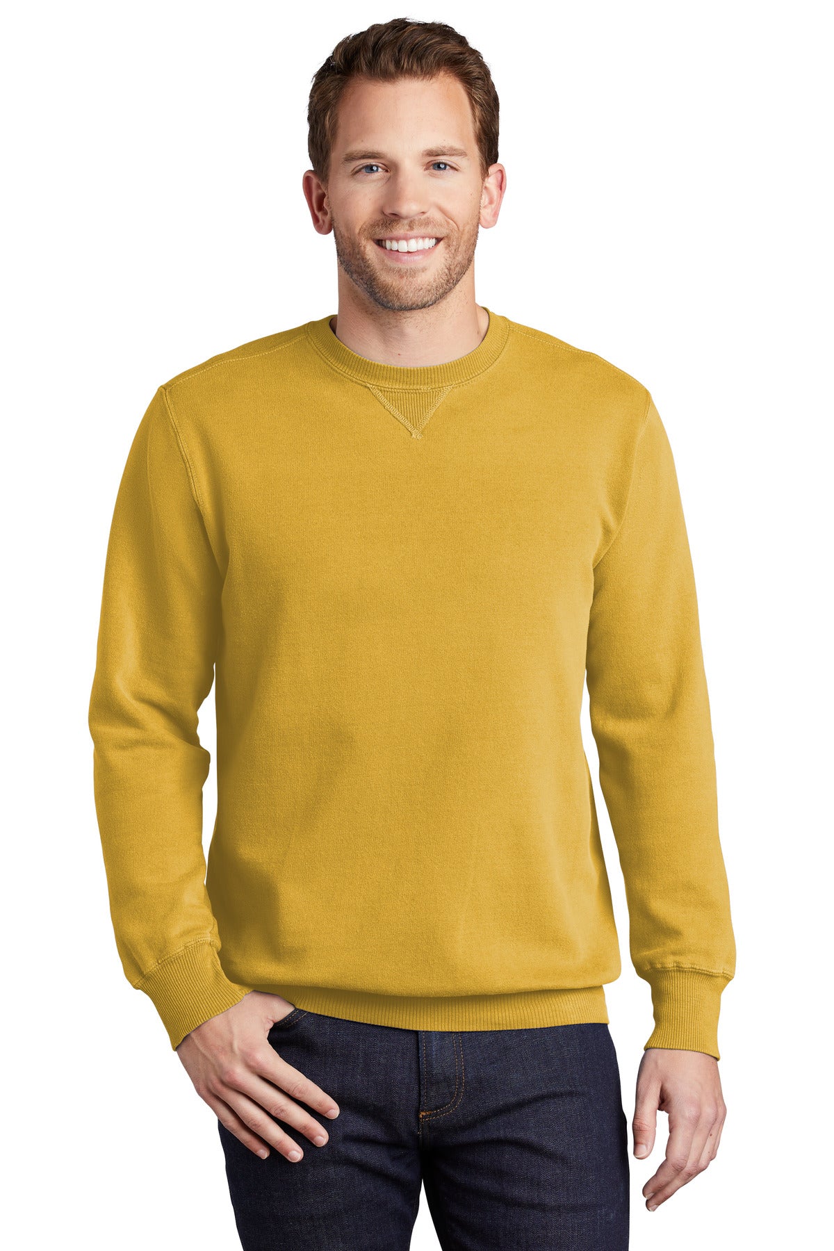 Port & Company? Beach Wash? Garment-Dyed Crewneck Sweat