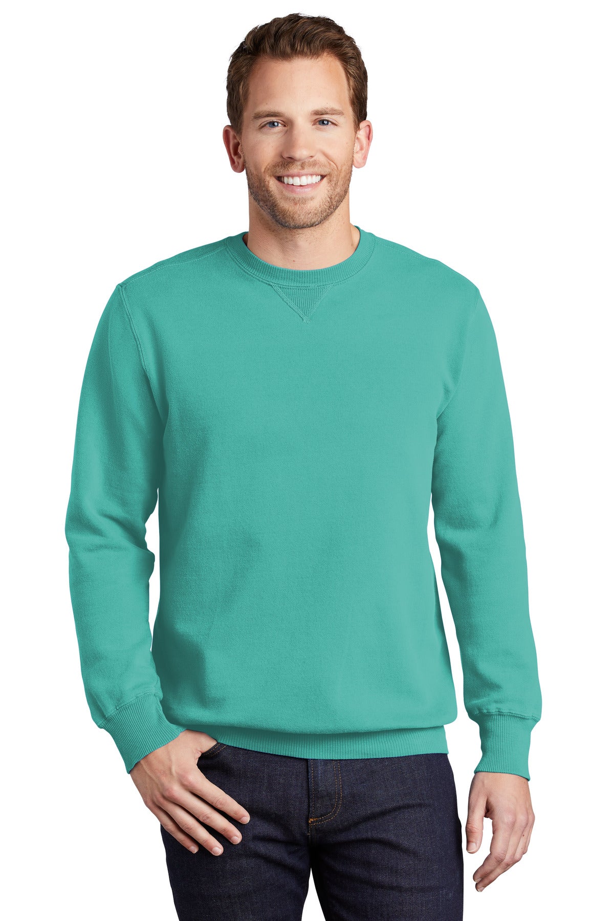 Port & Company? Beach Wash? Garment-Dyed Crewneck Sweat