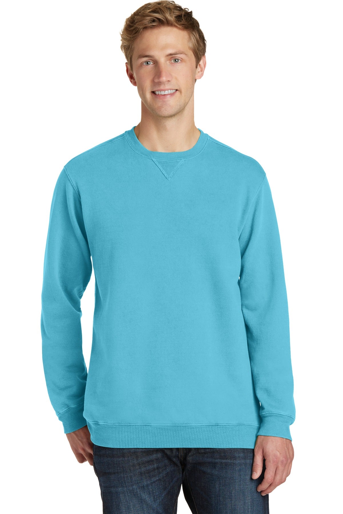 Port & Company? Beach Wash? Garment-Dyed Crewneck Sweat