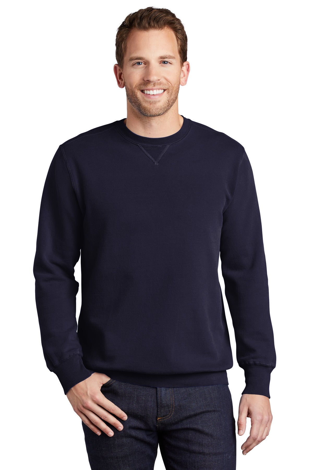 Port & Company? Beach Wash? Garment-Dyed Crewneck Sweat
