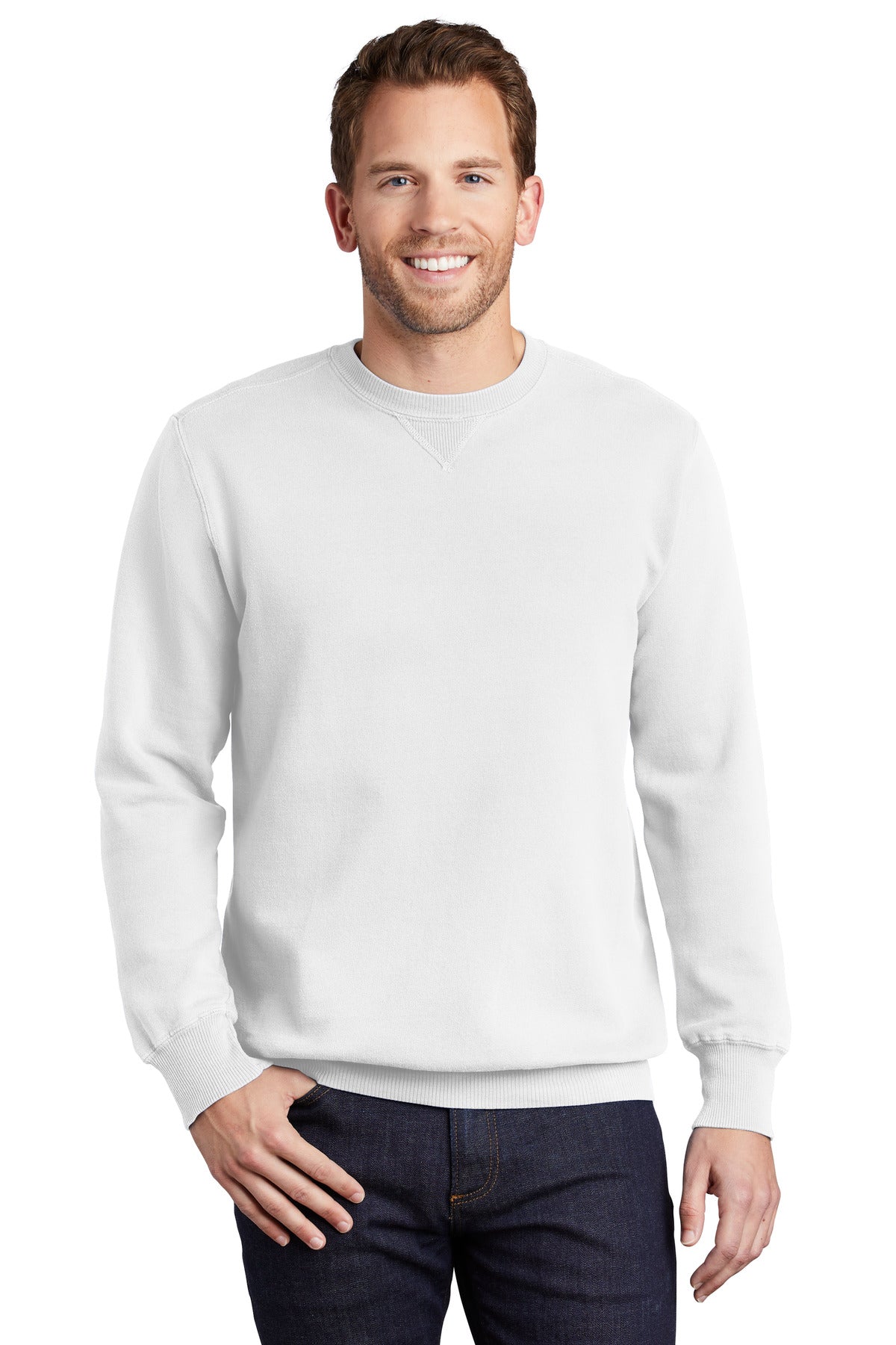 Port & Company? Beach Wash? Garment-Dyed Crewneck Sweat