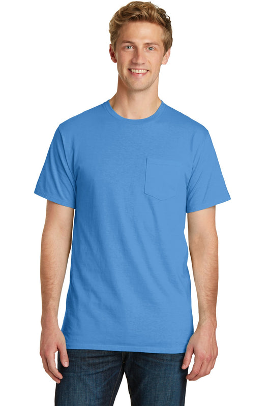 Port & Company? Beach Wash? Garment-Dyed Pocket Tee.  P