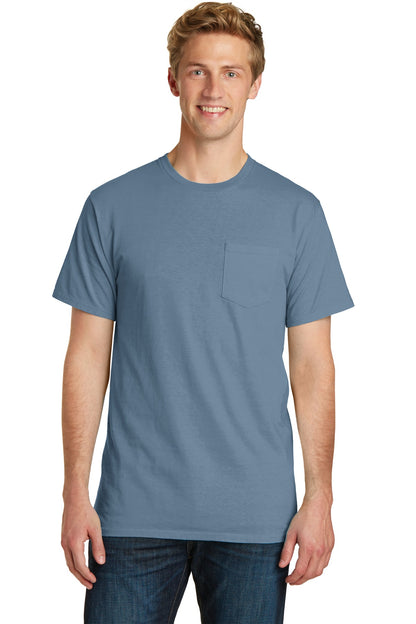 Port & Company? Beach Wash? Garment-Dyed Pocket Tee.  P