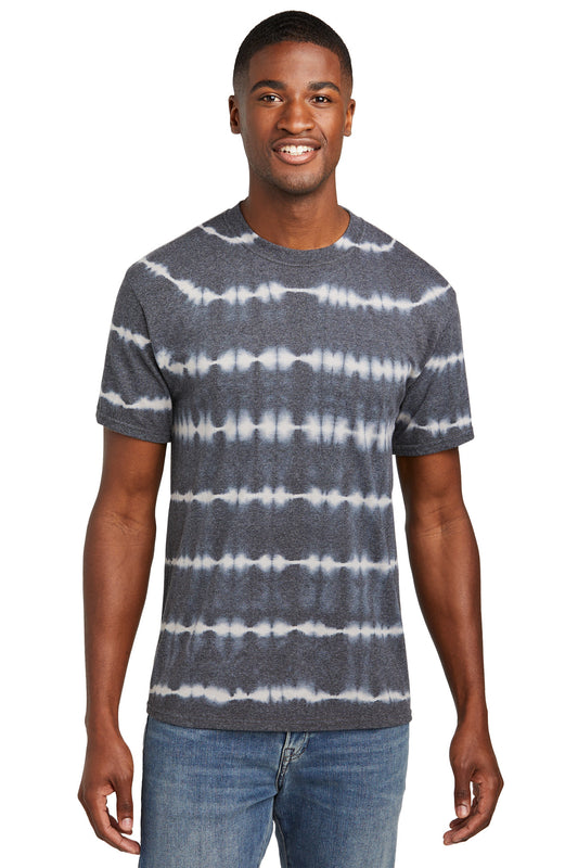 Port & Co™ Allover Stripe Tie-Dye Tee