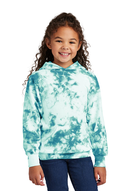 Port & Company? Youth Crystal Tie-Dye Pullover Hoodie P
