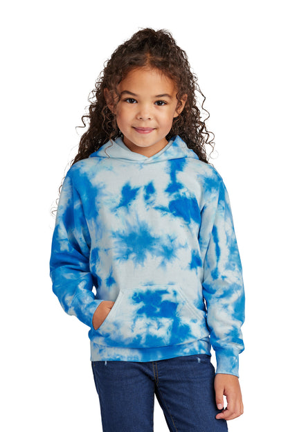 Port & Company? Youth Crystal Tie-Dye Pullover Hoodie P