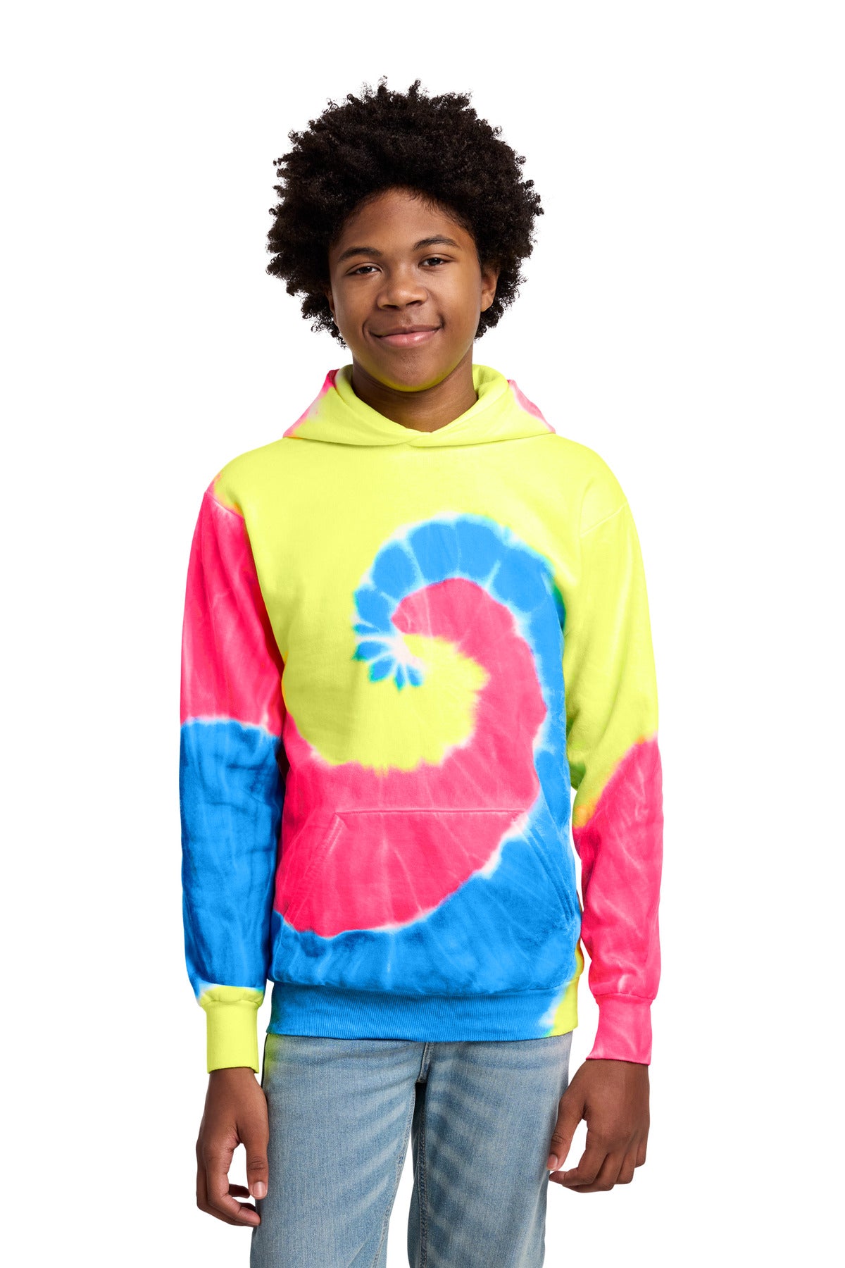Port & Co™ Youth Tie-Dye Pullover Hooded Sweatshirt