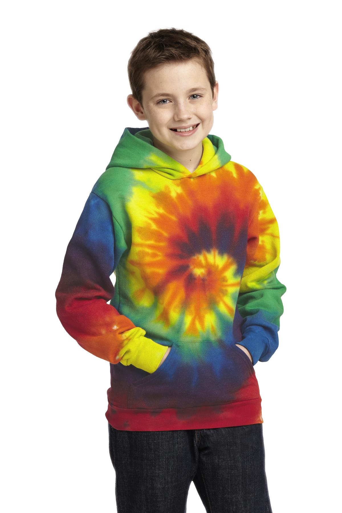Port & Company? Youth Tie-Dye Pullover Hooded Sweatshir