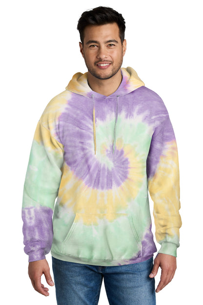 Port & Company? Tie-Dye Pullover Hooded Sweatshirt. PC1